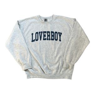 LOVERBOY heather grey crewneck sweater